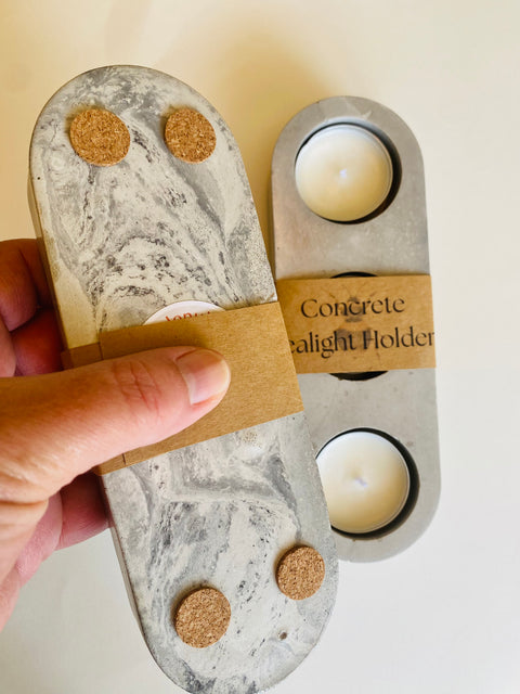 Handcrafted Concrete Tealight Candle Holder